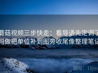蘑菇视频三步快走：看导语先定调了吗做把单位补到图旁收尾像整理笔记