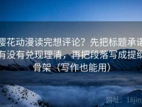 樱花动漫读完想评论？先把标题承诺有没有兑现理清，再把段落写成提纲骨架（写作也能用）