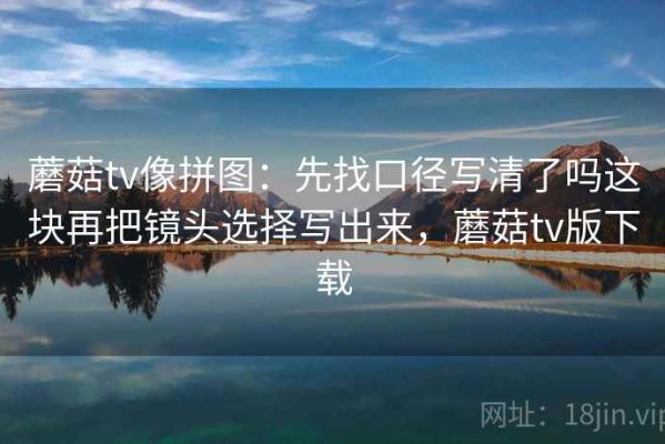 蘑菇tv像拼图：先找口径写清了吗这块再把镜头选择写出来，蘑菇tv版下载