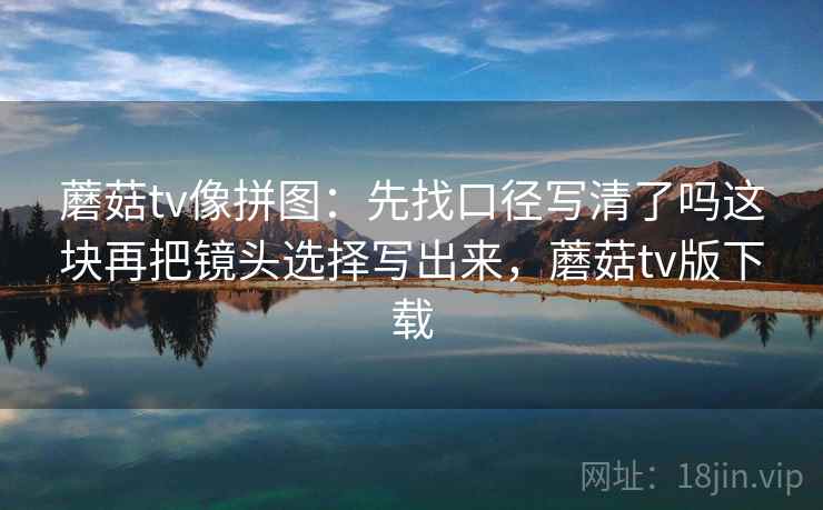 蘑菇tv像拼图：先找口径写清了吗这块再把镜头选择写出来，蘑菇tv版下载